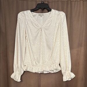 Chico's Cream Long Sleeve Women's Top